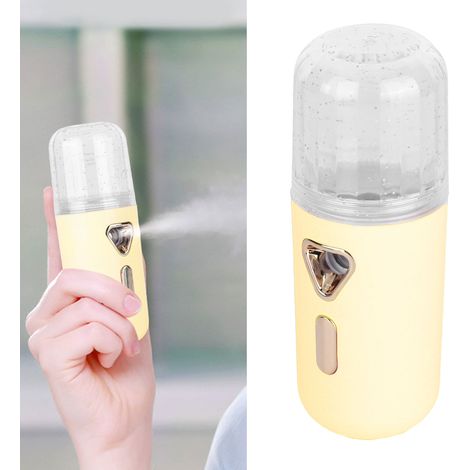 30-ml-Nano-Zerstäuber-Luftbefeuchter, UV-Gesichtsspray, tragbares Beauty-Gerät, USB-aufladbarer Mini-Luftbefeuchter, Gelb (1/5)