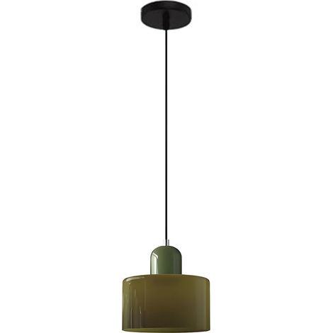 Suspension Verre Coloré Petite Moderne pour Chambre Îlot de Cuisine Salon Couloir Salle à Manger Luminaire (thé vert) (1/5)