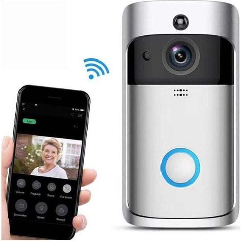 Home Smart wifi Visual Doorbell V5 Wireless Visual Doorbell Intercom Mobile Phone Video Doorbell with Remote Monitoring MUMU (1/4)
