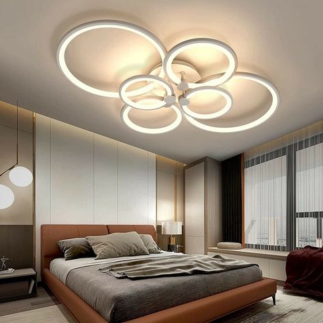 Plafoniera Led 51 W Lampadario 6 Cerchi Anelli Luce Naturale 4000k (1/3)