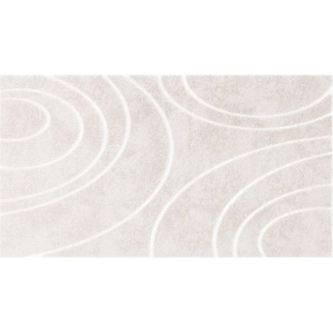 Tapis effet fourrure en relief à motifs circulaires - 120 x 160 cm - Beige - PAOLISI