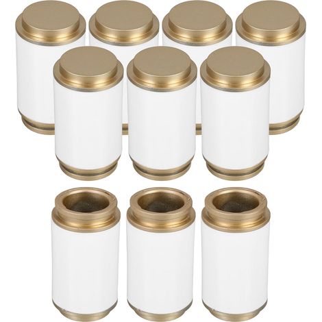 Embouts de Tringle à Rideaux Installation Stable et Usage Polyvalent en Plastique Blanc 10 Pièces pour Barre Diamètre 28mm pour Décoration Intérieure et Chambre (1/5)