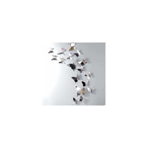 48 Pièces Papillon Miroir Bricolage Combinés Stickers Muraux Papillons 3D Décoration de la Maison (1/5)