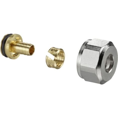 Raccord à compression à sertir OV Klemmring Ofix K double pour tuyaux Euroconique 16x1,5 mm avec filetage mâle G 3/4" (jeu de 2)