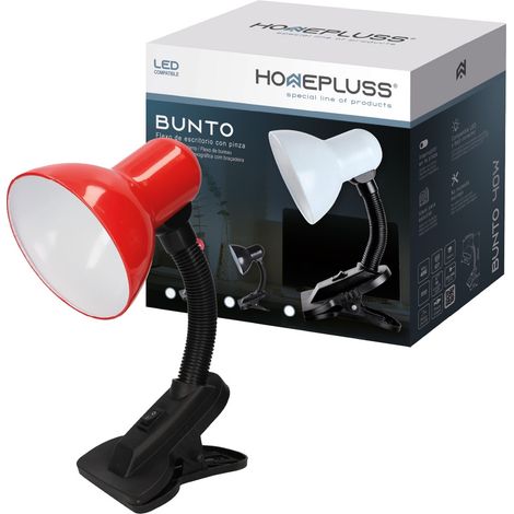 Flexo de escritorio con pinza Bunto E27 Rojo (1/4)
