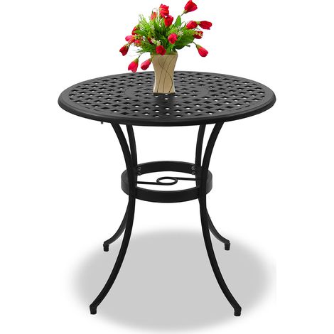 Centurion Supports PREGO Garden & Patio Black Cast Aluminium Bistro Table (1/5)