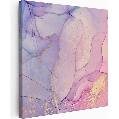 Tableau toile Carré - Effet marbré - 20x20 cm (1/2)