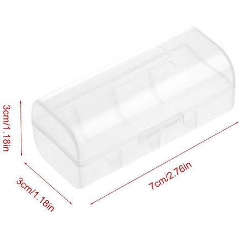 Transparente Kunststoff-Aufbewahrungsbox für 1 x 26650 B-Batterie (1/5)