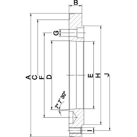 Röhm Brida de cono corto, diámetro exterior 315, cono corto 8, ISO 702-1 - 176817 (1/3)