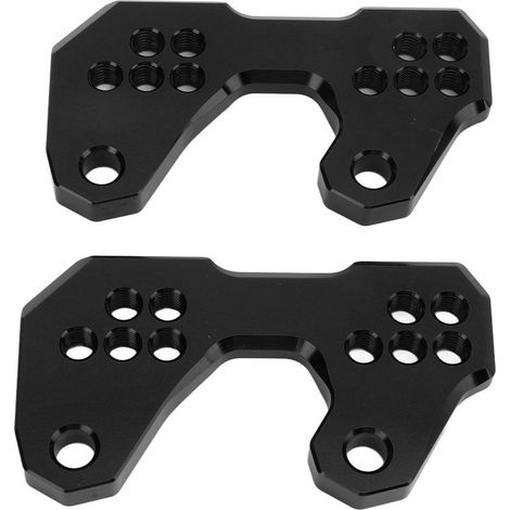 Lot de 2 repose-pieds passager, support de sélecteur arrière en alliage d'aluminium usiné CNC, remplacement pour YZF R3 MT25 MT03, noir (1/5)