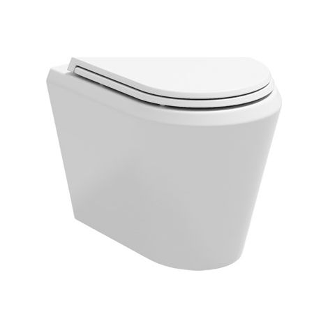 Water Cruise filomuro senza brida (rimless) cm. 53x39 bianco