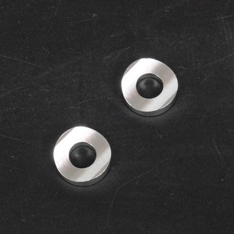 Entretoise de valve incurvée en aluminium anodisée argent pour (1/2)