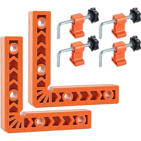 Abrazaderas de esquina de plástico, 90 grados, Abrazadera de esquina, Carpintería, Cantería, Bricolaje, Artesanos, Juego de 2 (1/5)