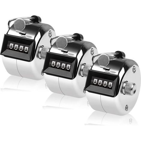 [JAMAIS UTILISÉ] Compteur à cliquer 4 Chiffres - Compteur Manuel en métal - Clicker pour Compter, marquer Le Golf (1/4)