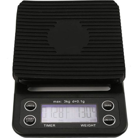 Balance de cuisine numérique 3 kg précision 0,1 g écran LCD minuteur pour aliments thé café (1/5)
