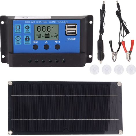 Kit Solaire 6W avec Panneau Monocristallin et Régulateur 100A Étanche - Alimentation 18V pour Maison (1/5)