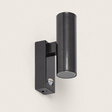 Wandleuchte Außen Aluminium mit PIR Sensor Pimlico Anthrazit