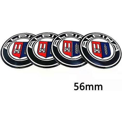 OEM-4 Stück 56 mm Radnabenkappen für Alpina-Felgen, staubdichte Abdeckung, Autoaufkleber, Logo, Emblem, Autozubehör