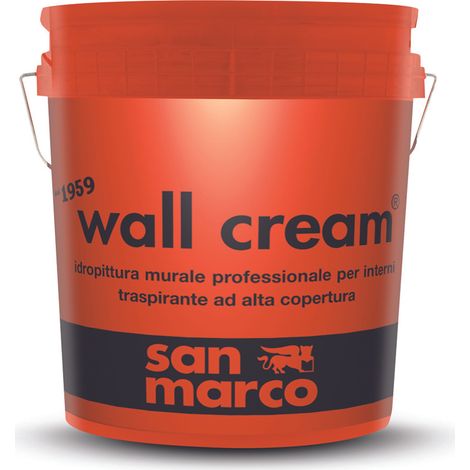 Wall cream idropittura traspirante alta copertura bianca lt 5 (1/2)
