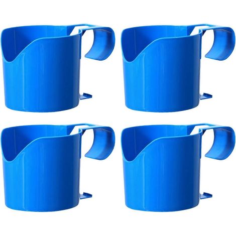 Lot de 4 porte-gobelets pour piscines enterrées et hors-sol - résistants aux intempéries, rangement mains libres pour boissons et collations (1/5)