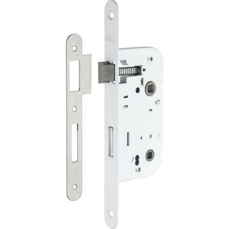 lock for bathroom and toilet doors, 50 mm axle, round ends, (1/5)