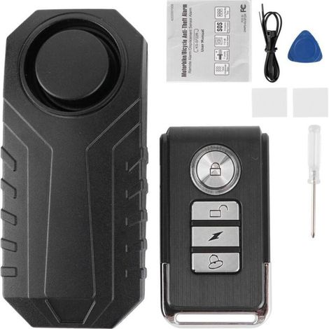 Alarme antivol moto sans fil - OKZ® - 113 dB - Télécommande incluse - 7 niveaux de sensibilité - Installation facile