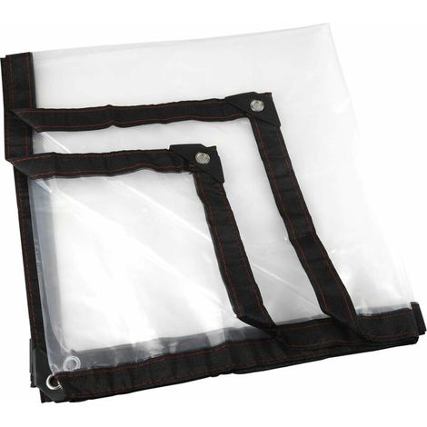 Transparent Tarpaulin, Clear Garden Waterproof Tarpaulin Frost Proof Rainproof Insulation Film Canopy PE Plastic Cover (2X2m)