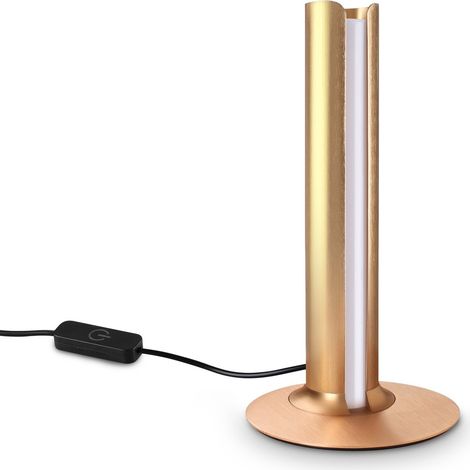 Ideal Lux Lampada da tavolo moderna DORICA 1 luce LED integrato rame metallo