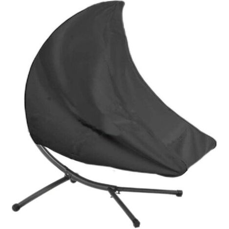 Pair Hängende Sonnenliege-Abdeckung, 420D wasserdichte Hängende Sonnenliege-Abdeckung, Winddicht, Anti-UV Schwarz, 185X117X198cm (1/5)