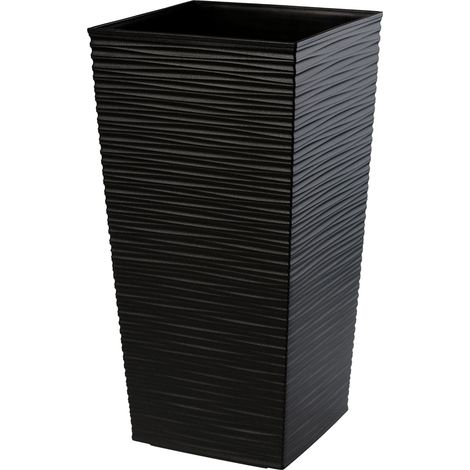 KADAX Blumentopf, mit Einlage, aus Kunststoff, Pflanzkübel, 35 cm, Schwarz (1/5)