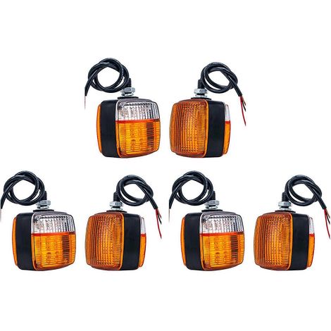 feux de direction à LED double face pour chariot élévateur, petit feu carré 12 V, feu de stationnement et feu de recul (1/5)