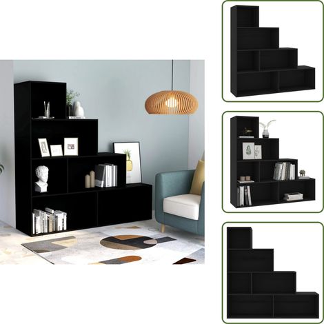 Libreria con scaffali - vidaXL Libreria/Divisorio Nero 155x24x160 cm in Legno Multistrato - Libreria per casa