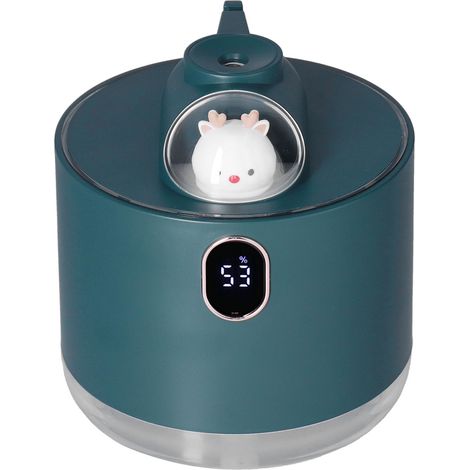 Luftbefeuchter mit großem Fassungsvermögen (500 ml), Raumschiff-Nachtlicht, USB-Ladefunktion, Auto-Luftbefeuchter für Zuhause (Grün) (1/5)
