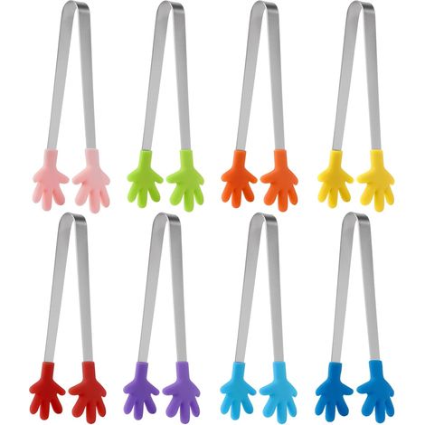 Mini pinces de cuisine multifonctions en silicone et acier inoxydable pour bâtonnets de glace, ... (1/5)