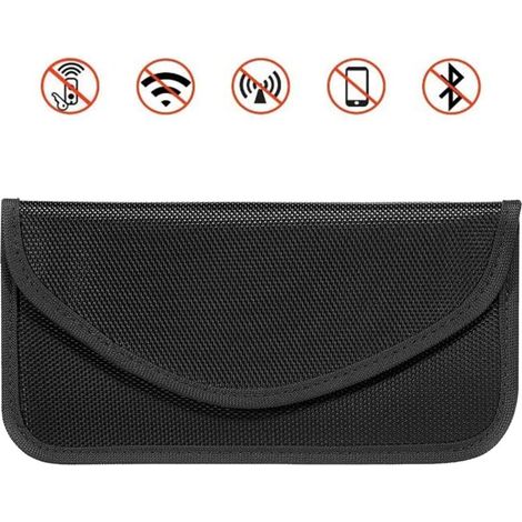 Bardusch-Pochette anti-signal Faraday noire, bloque pistage clés/phone, protection vie privée anti-espionnage (1/4)