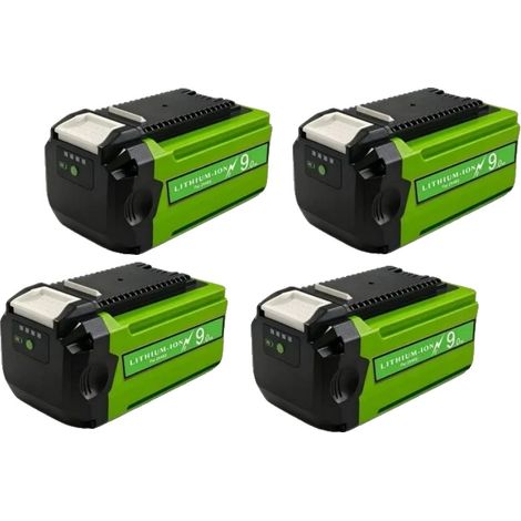 Ersatz-Lithium-Ionen-Batterie, 9000mAh Kapazität, kompatibel mit 40V Werkzeugen, Greenworks 40V-4-teilig (1/2)