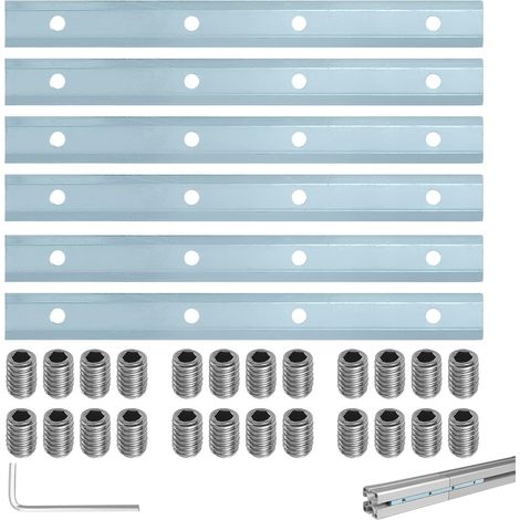 6 Pièces 30x30 Droit Ligne Connecteur,Profil en Aluminium Droit Ligne Connecteur,Support de Plaque Plate à Rainure en T avec Vis M6x8 pour Profilés de Bâtimentprofilé en Aluminium,Argent (1/5)