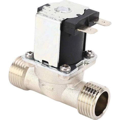 Elettrovalvola, DC 12V G1/2" NC in plastica, ingresso acqua, elettrovalvola 0,02-0,8 MPa, normalmente chiusa. (1/5)