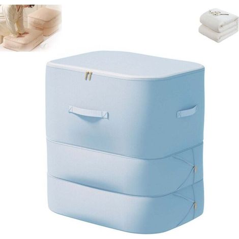 Sac de rangement auto-compressant peu encombrant,sac de rangement à compression de couverture pour literie et vêtements, 544260 cm, bleu