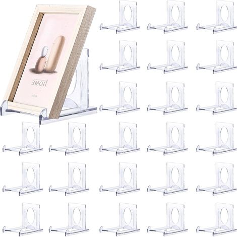 25 pezzi di supporti per piatti in acrilico, supporti per piatti in plastica, supporti decorativi regolabili per esporre foto di prodotti elettronici (1/5)