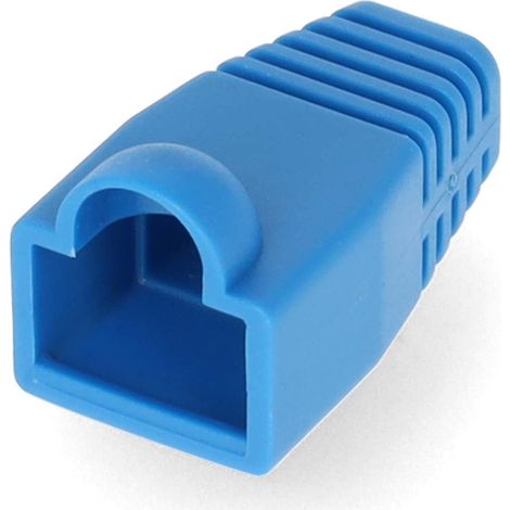 Funda Protectora contra Tirones RJ45 PVC Azul Caja 10 uds. (1/4)