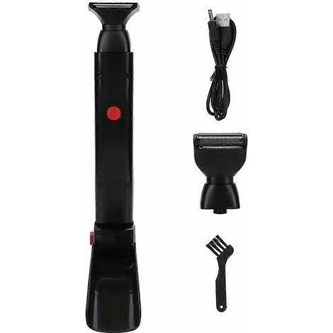 Rasoir électrique pour le dos 2 en 1, tondeuse faciale rechargeable avec manche pliable, épilation du dos, rasoir corporel pour hommes (1/5)