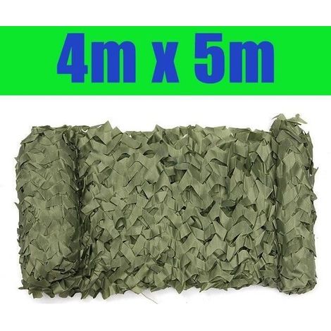Voile d'ombrage - Filet de Camouflage - 4m x 5m - Oxford - Anti UV - Protection Furtive (1/4)