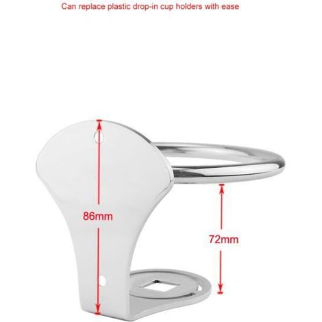 Porte-boisson Argenté Pour Voiture Pour Bateau / Camion RV / Camping-car / Yacht / SUV En Acier Inoxydable (1/4)