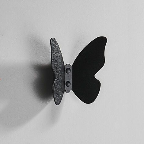 2 Pieces Animal Hooks, Double Hook Coat Hook, Stainless Steel Hooks Matte Black Finish for Bedroom, Closet, Bathroom (1/5)