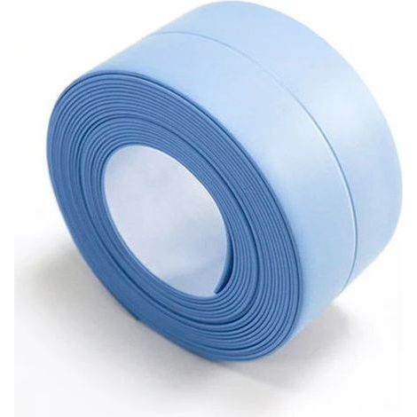 Wasserfester, selbstklebender PVC-Wandaufkleber für Spülbecken, Herde, Fugen, Küchen, Badezimmer, Badewannen, Ecken, Dichtmittel und wasserdichtes Klebeband, blau, 320 x 3,8 cm (1/5)