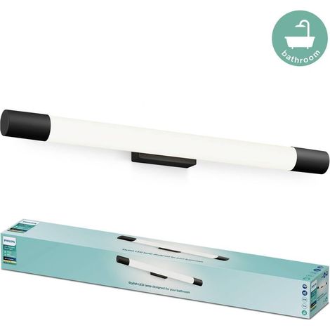 Rover miroir LED lumière ronde, 10W, 1500 lm, 2700K, Noir, IP44, résistant à l'eau (1/2)