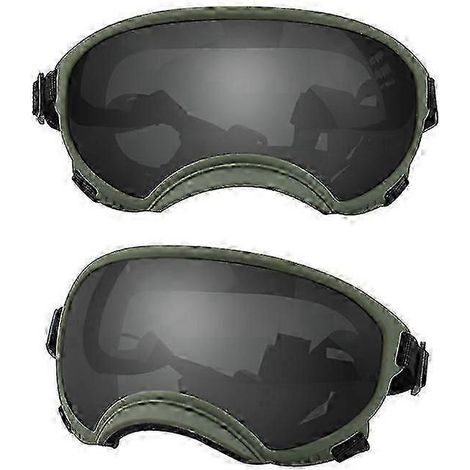 Filiyano-Lunettes pour chien anti-UV, résistantes aux chocs, élastiques et réglables, pour chiots et chiens de grande race, respirantes, vertes et (1/5)
