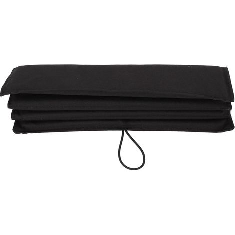 Coussin de Pique-nique - Noir, 44x32cm, Imperméable et Pliable, Mousse Confortable pour Extérieur (1/4)