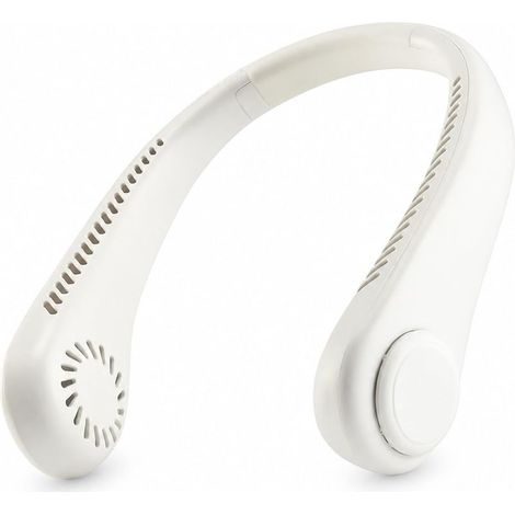 Ventilatore da collo, mini ventilatore portatile senza pale con USB, batteria da 8000 mAh (F260 bianco) (1/5)